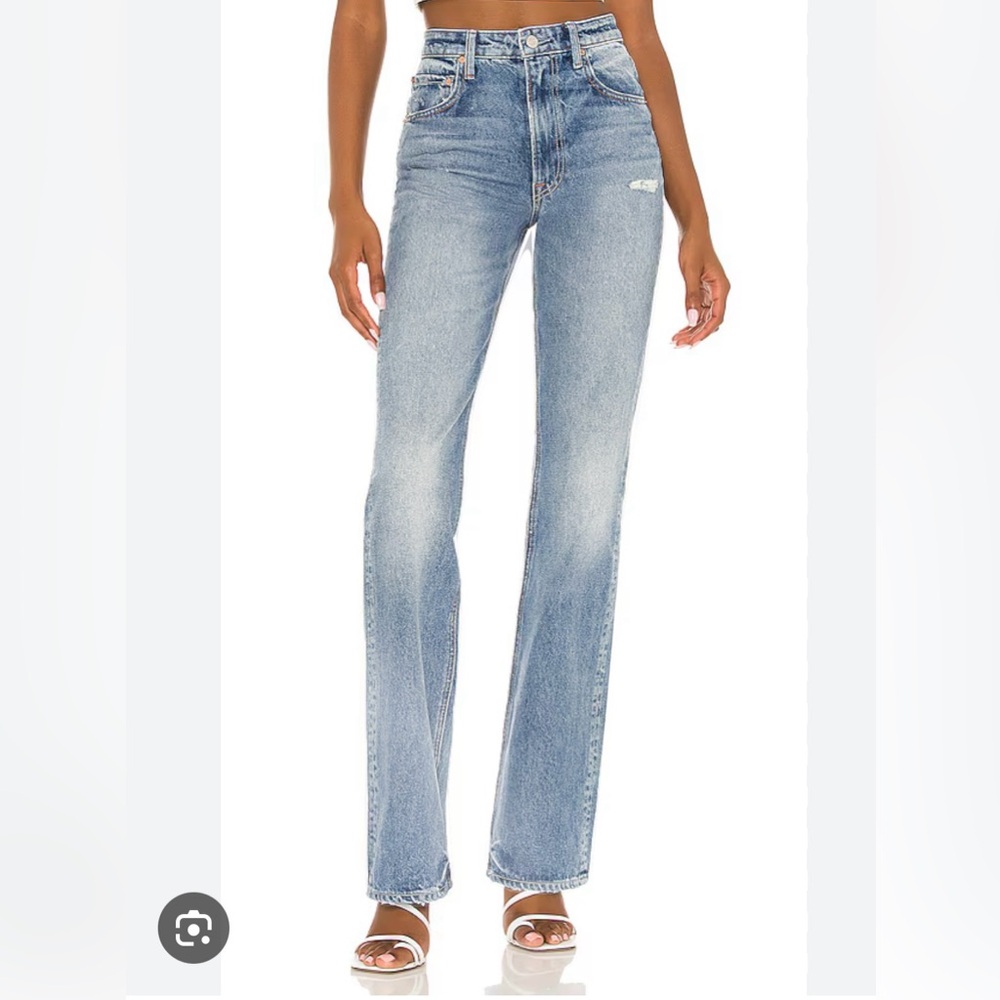 GRLFRND Melanie High Rise Boot Cut Jean in Catalina